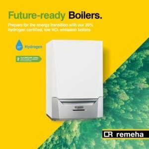 1 28 Remeha future proofs its condensing boiler ranges with 20% hydrogen blend certification and maximum BREEAM credits