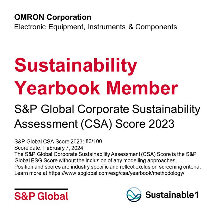 OMRON included in the S&P Global Sustainability Yearbook 2024 for fourth consecutive year
