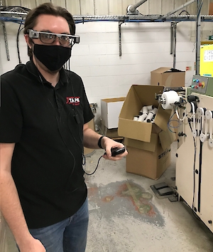 daniel copeland systems manager at jtape during the virtual line walk.300x0 is Made Smarter virtual factory tours to accelerate digital adoption among SME manufacturers