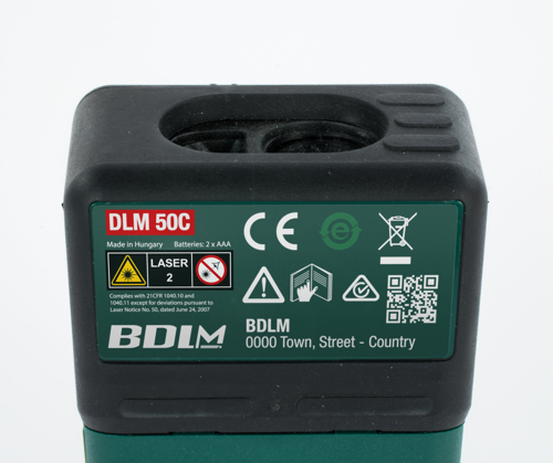 rsz full colour product label on laser afstandsmeter Talk to customers in full colour