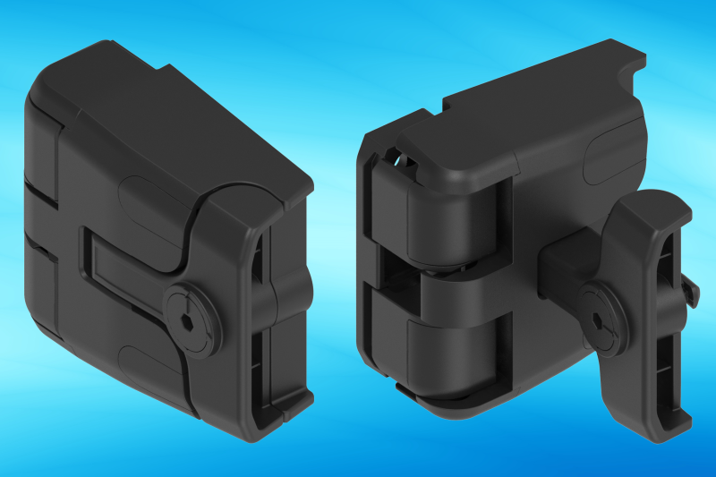 EMKA compression locking hinge for HVAC installations