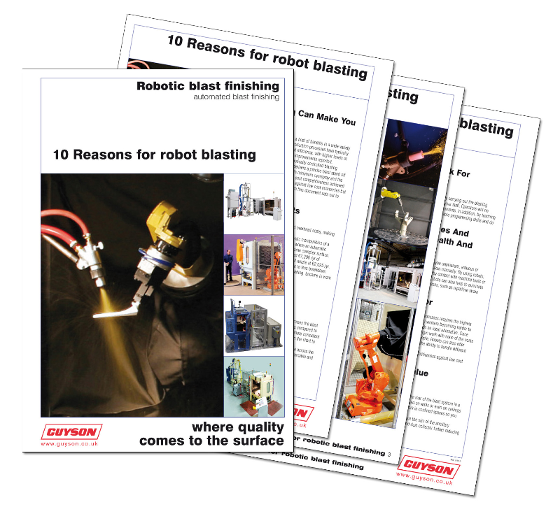 10 reasons brochure spread 10 Reasons for Robot Blasting