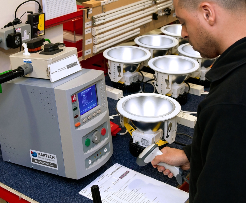 clare testing 6572a Seaward HAL104 shines in testing at lighting specialists