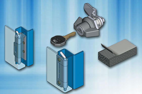emka2818 hardware for wall mounted enclosures “Everything but the wall mounted enclosure” from EMKA