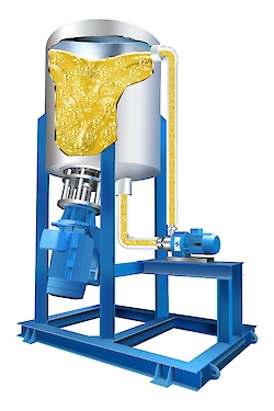 3.250x0 is The Silverson Disintegrator 2500 for disintegrating and dissolving large solids in a single step