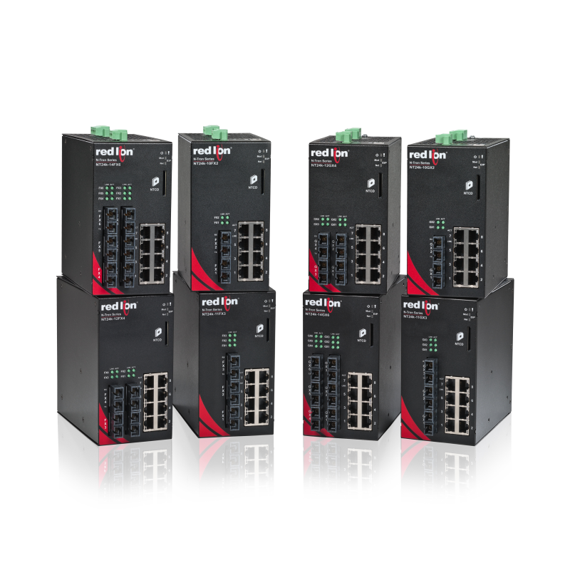 red lion nt24k compact fiber switches Red Lion unveils next wave of compact NT24k Gigabit Ethernet industrial switches