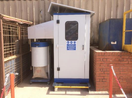image2 Cleaning booth provides effective and safe dust removal for Octavius Hunt’s employees