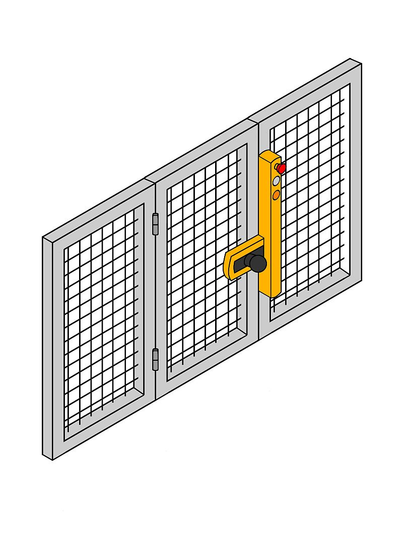 g psensgate application 2013 01 All-in-one safety gate system for PL e safety and efficiency