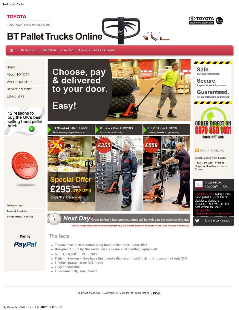handpallettrucks Free delivery on online orders at hand pallet truck shop