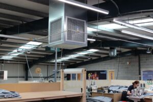 5 4 Evaporative cooling – an energy efficient and effective cooling and ventilation solution for large spaces.