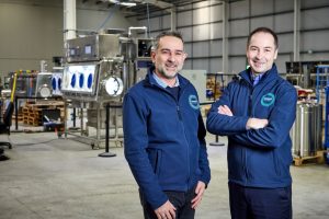 Carlo Rava left and Adam Ainslie pictured at Howorth Air Technologys new HQ at Logistics North HOWORTH AIR TECHNOLOGY BOOSTS GROWTH AMBITIONS WITH MOVE TO LARGER HQ
