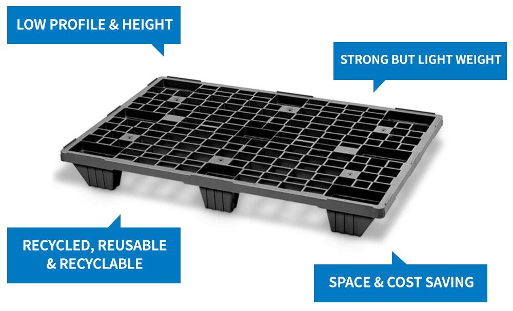 Claim your free nestable plastic pallet sample from Goplasticpallets.com
