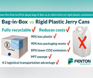 Fenton.2 Is now the time to think about bag-in-box as an alternative to rigid plastic containers?