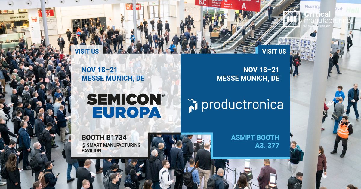 Critical Manufacturing Brings the Factory of the Future to Life with AI and Intelligent Operations at SEMICON Europa and productronica 2025