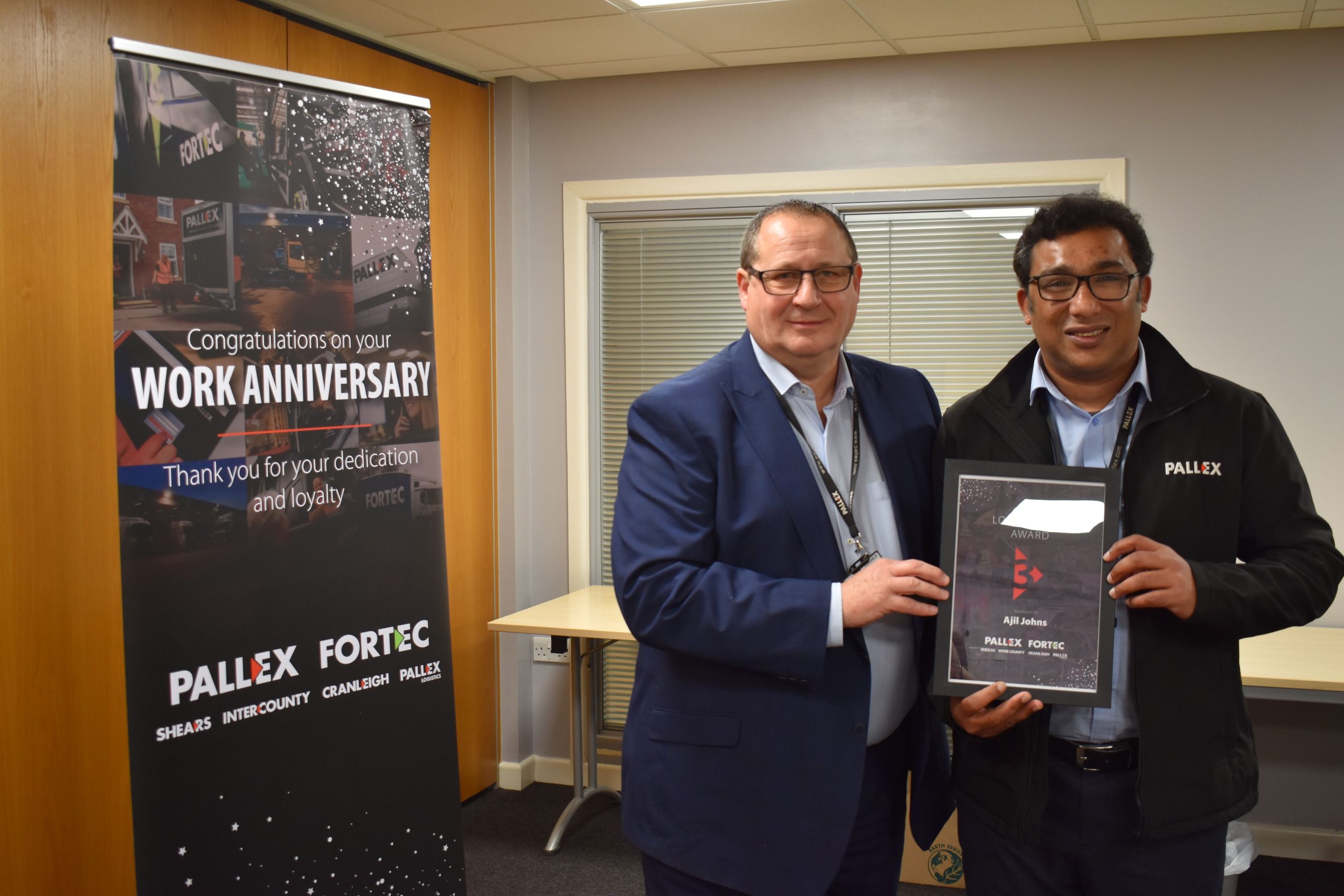 Long-serving employees at Pall-Ex motor past a collective 1,800 years of service