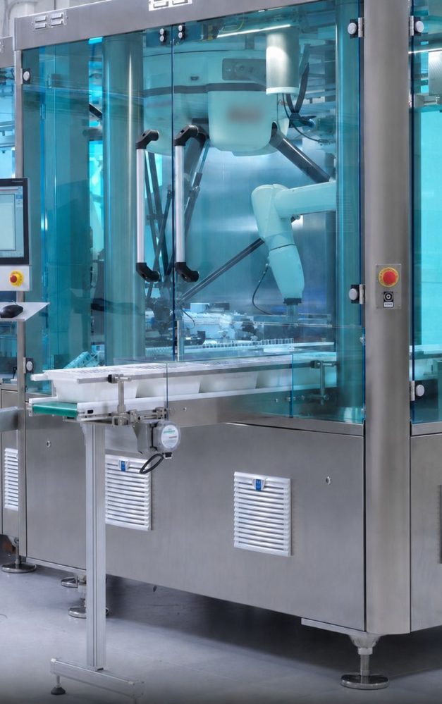 Precise conveyor technology for nest & tub systems in pharmaceutical production