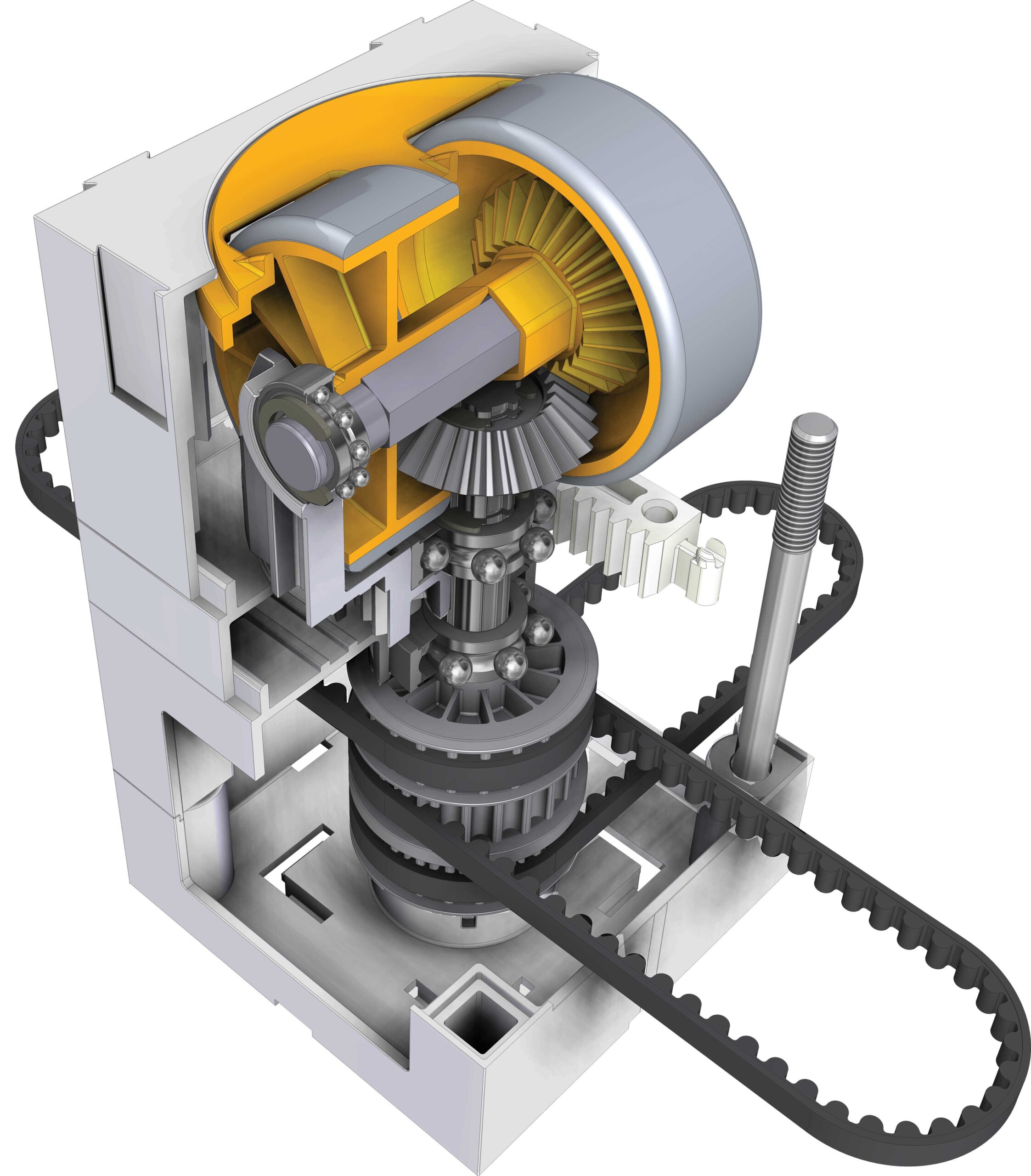 OTU 1 cut away 300dpi scaled Omni-directional transfer Units (OTU) for large double crossing switches in conveyors