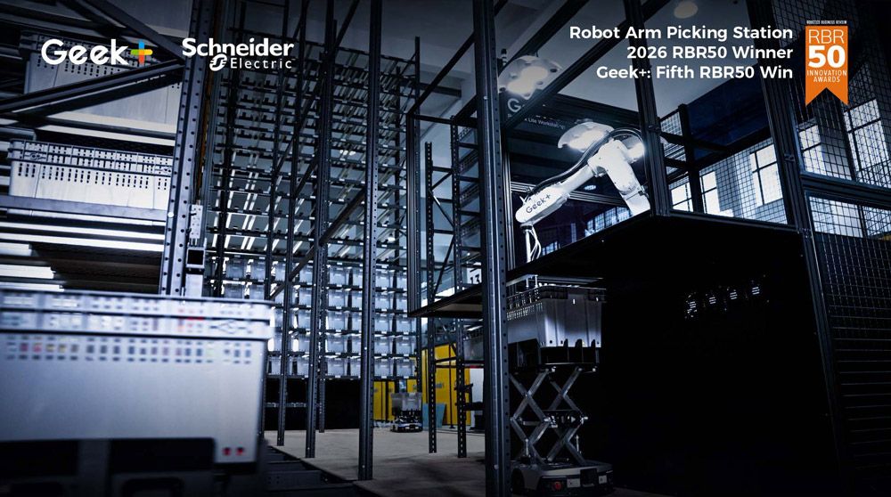 Geekplus wins fifth RBR50 Innovation Award for Intelligent Robot Arm Picking Station