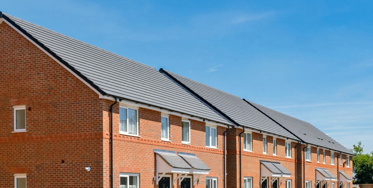 New social housing roofing project delivered by Russel Roof Tiles in Corby