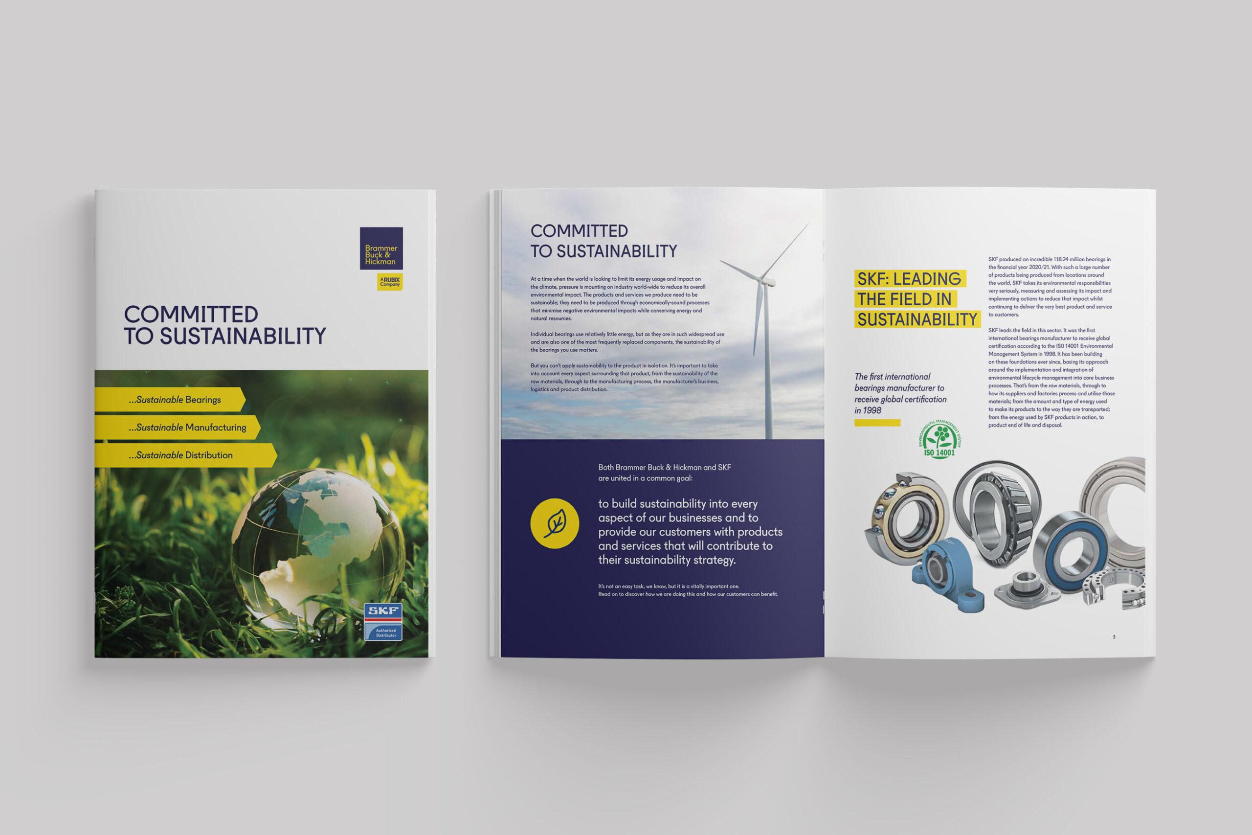 Sustainabaility brochure pr print 002 scaled Get the most from your bearings whilst having the least impact on the environment New Sustainability in bearings brochure released by Brammer Buck & Hickman and SKF