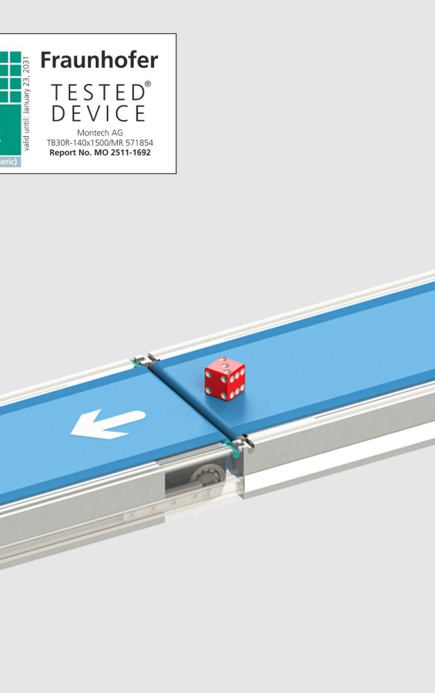 Fraunhofer IPA certifies knife edge for Montech cleanroom belt conveyors