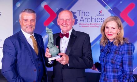 Mike Barton, Managing Director at B&B Attachments wins Lifetime Achievement Award at UKMHA Awards
