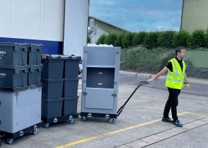 Versatility The Next Generation Rolling Container System from Loadhog featuring Dolly Max.