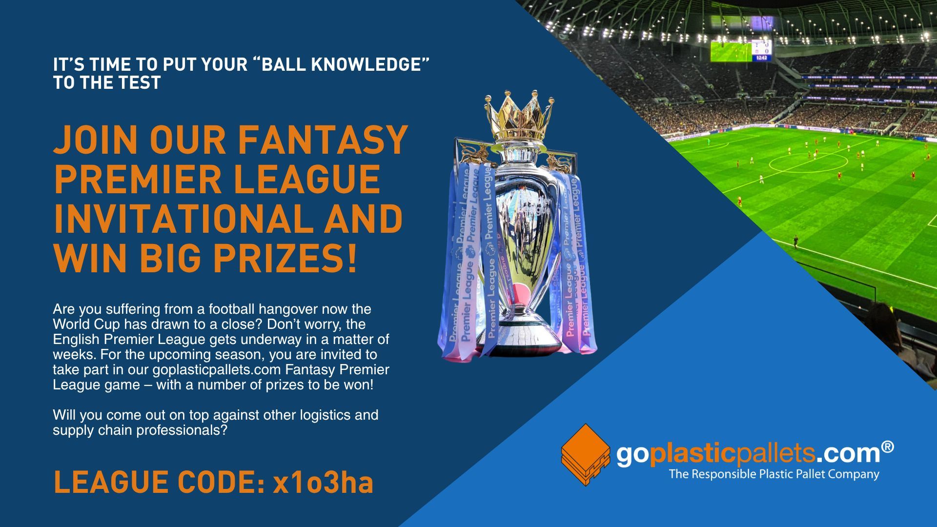 Join goplasticpallets.com fantasy football league and win big